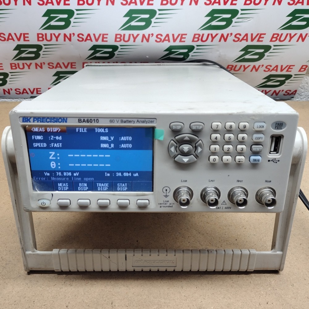 BK Precision BA6010  60V Battery Analyzer w/Power Cord - Powers On - USED