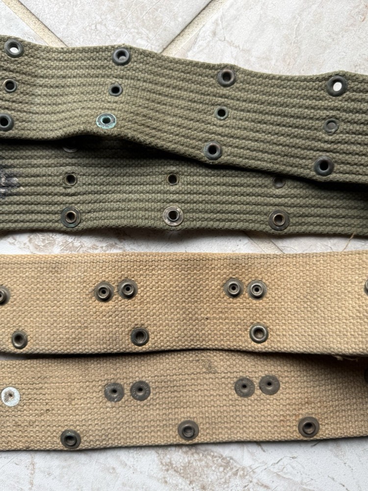 (2) WWII Vietnam Web Belts