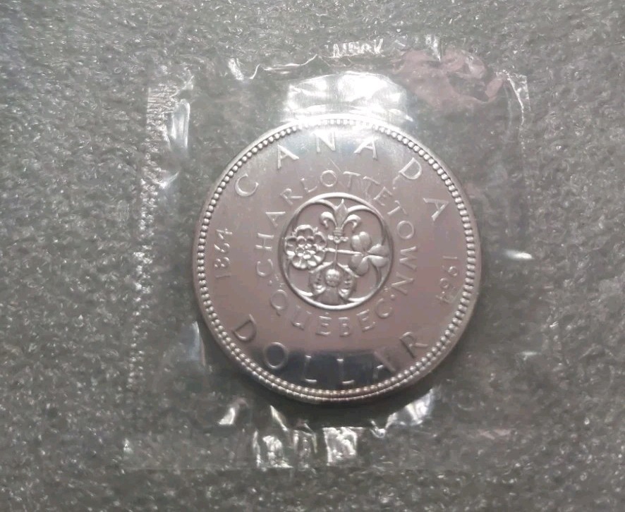 ERROR 1964 Missing Dot Canada Silver $1 Unc-Coin-ORIG Sealed Means HIGH Grade!
