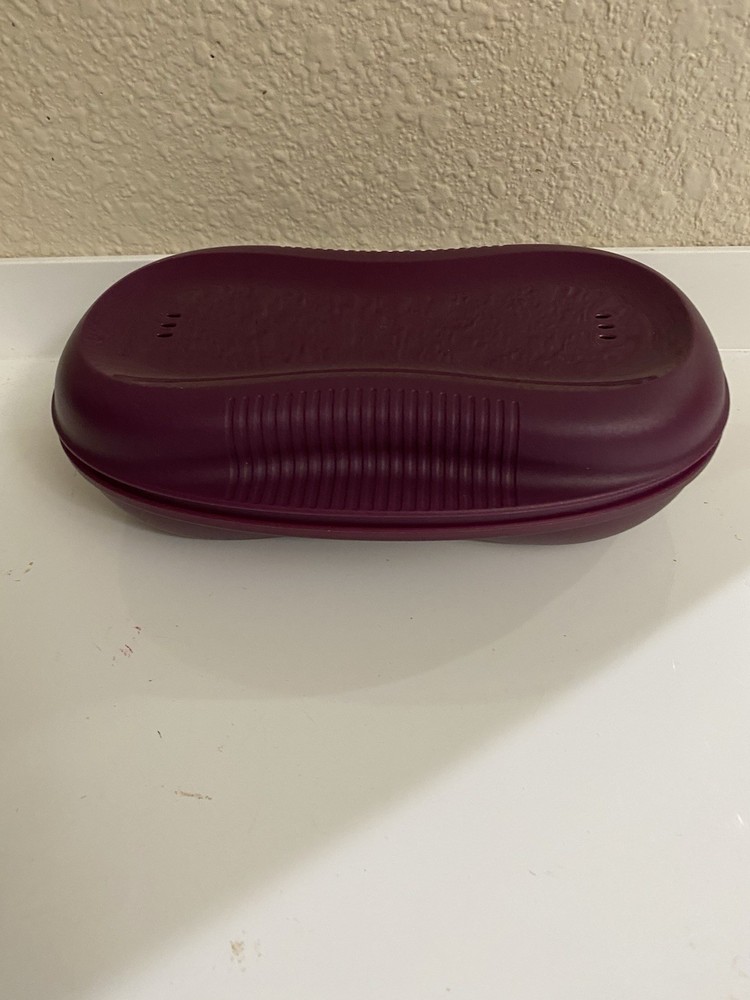TUPPERWARE MICROWAVE BREAKFAST MAKER RHUBARB COLOR OMLETS POACHED EGGS 4 PIECE