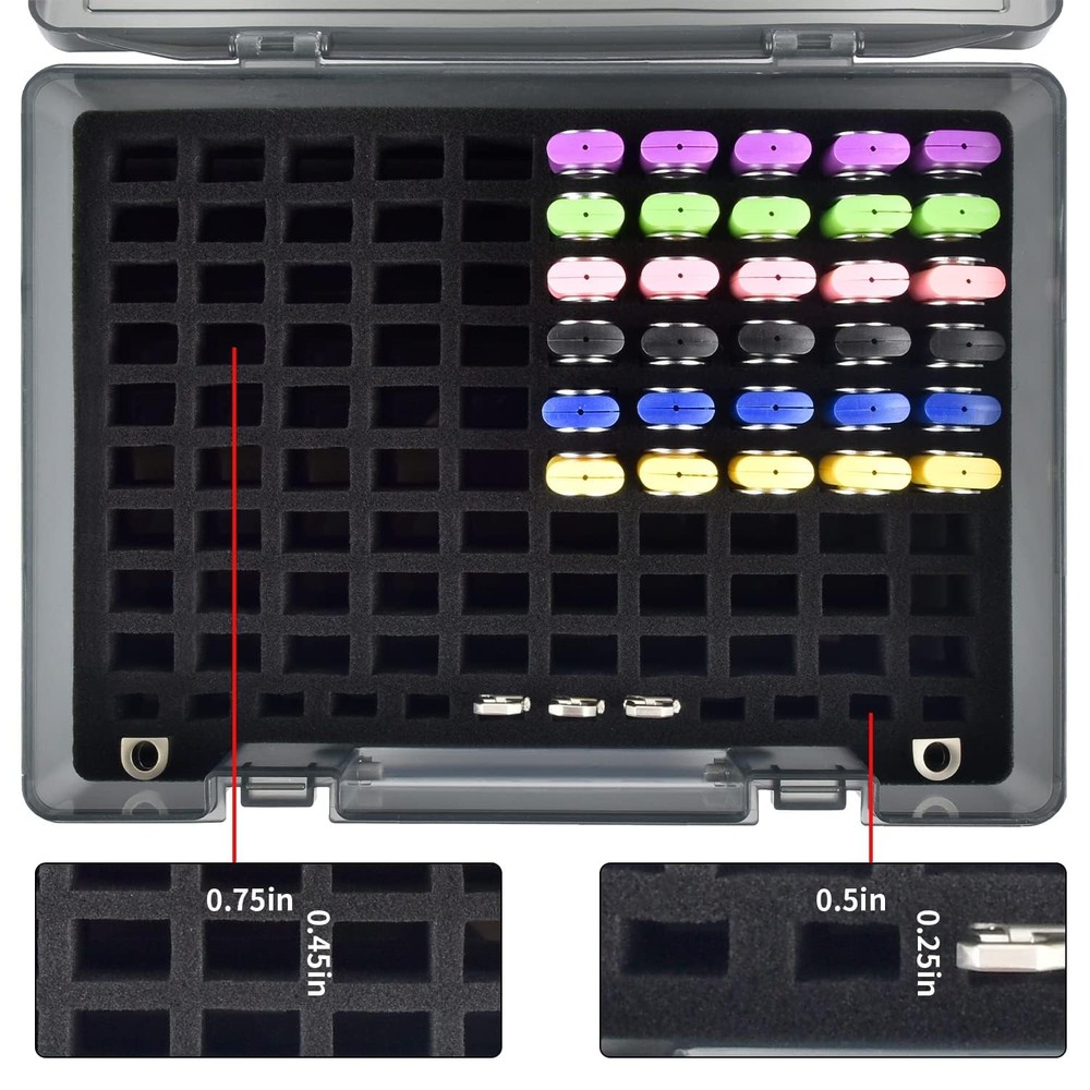 Flash Drive Case USB Memory Stick SD Card Storage Organizer- Holds 104pcs Thu...