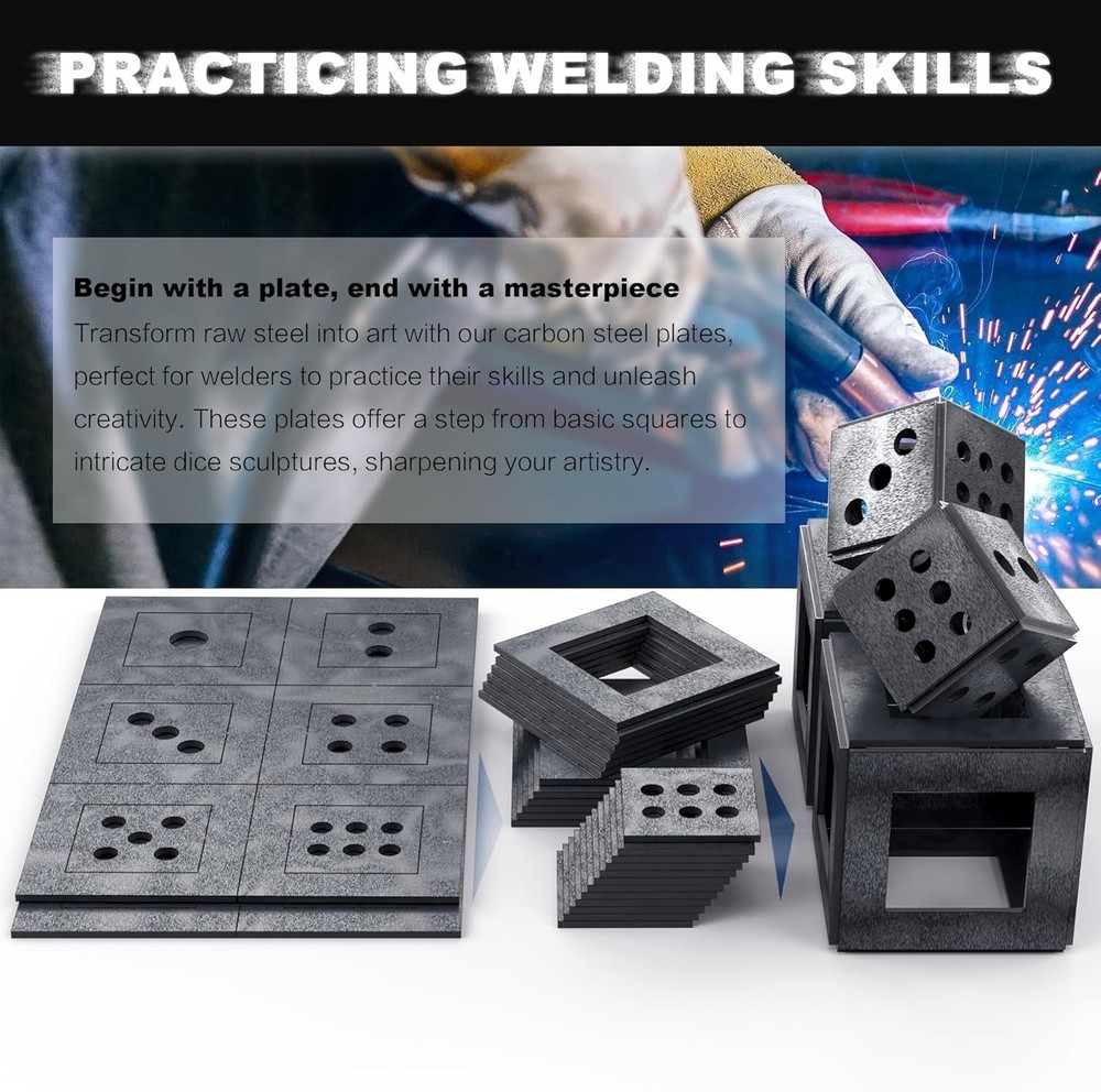 Beginner-Friendly Welding Practice Kit – 24 Steel Sheets for Unique Art Projects