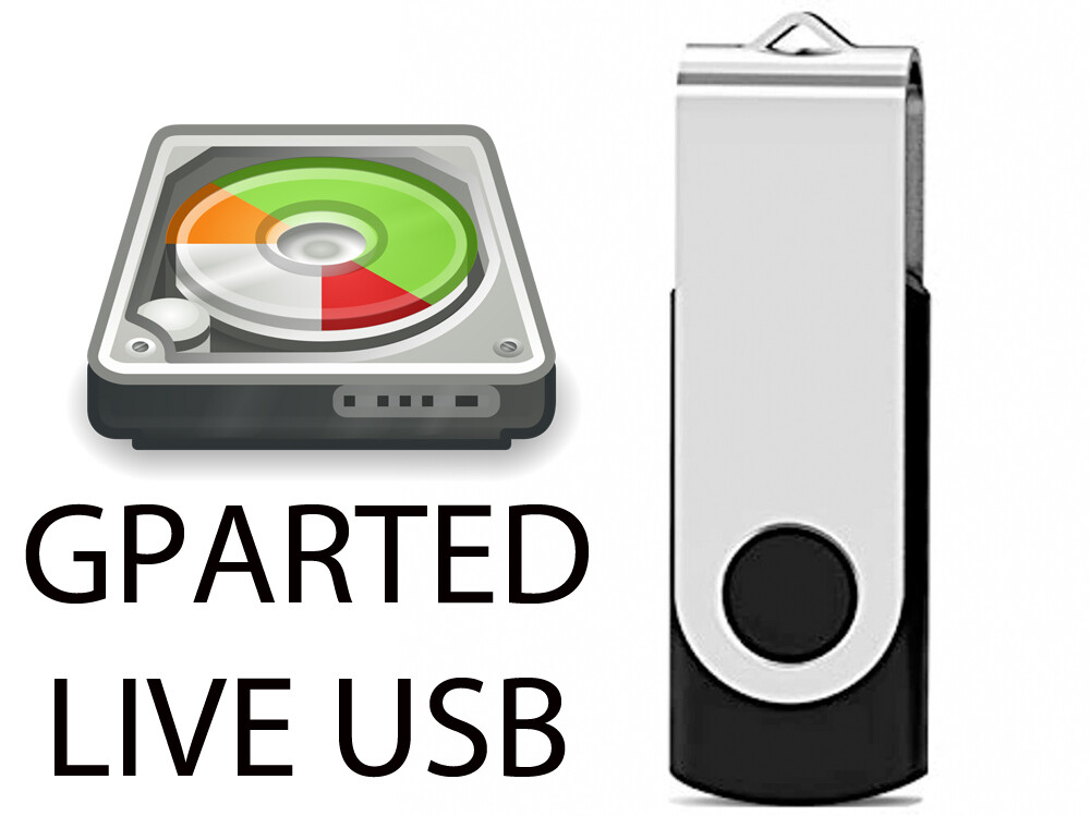 GParted 64-Bit 8 GB Bootable USB Linux Essential Tools System Repair Rescue Live