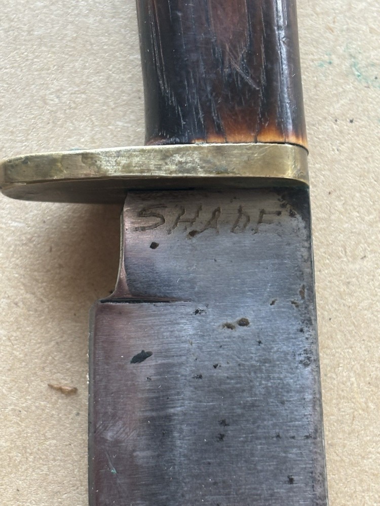 Vintage Custom Made Fixed Blade Knife Made By SHADE.