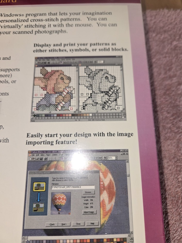 NEW HobbyWare Pattern Maker for Cross Stitch Version 3.0 Windows Program CD