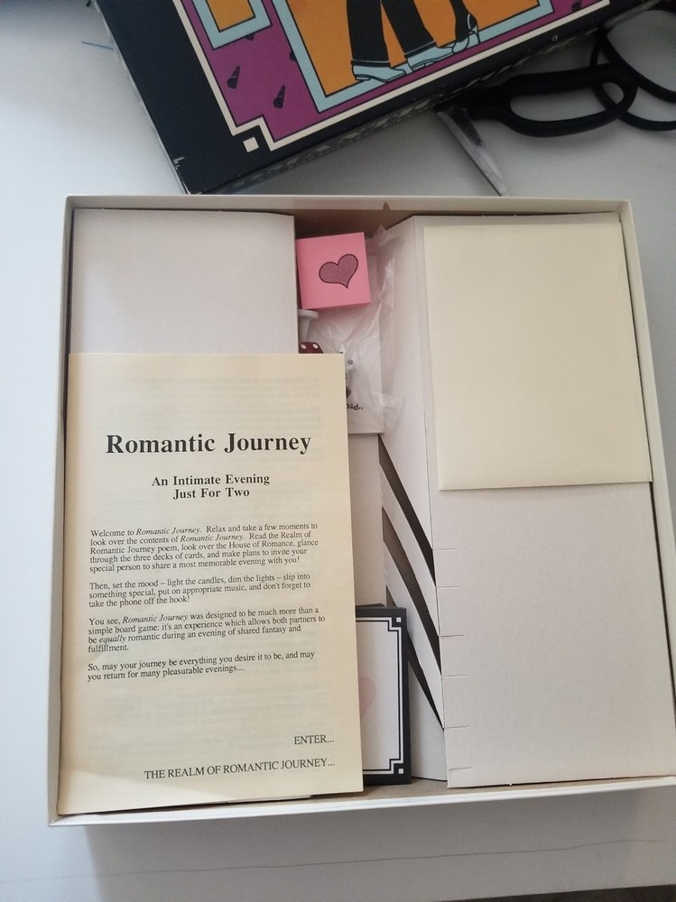 Romantic Journey intimate board game vintage 1987 rare