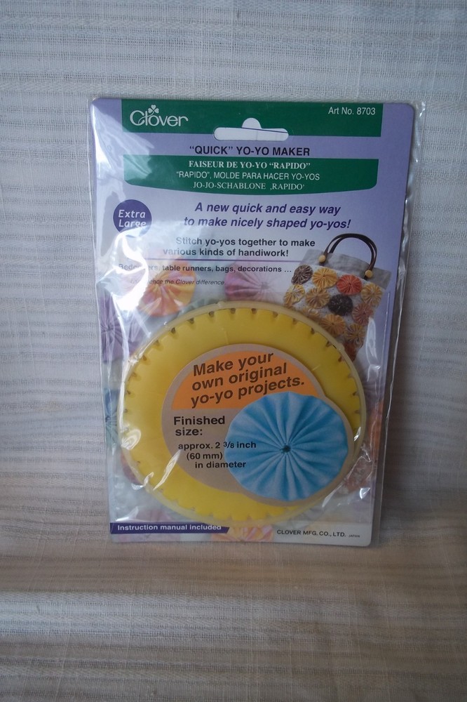 Clover Quick Yo-Yo Maker Size Large 8703 Full Instructions New
