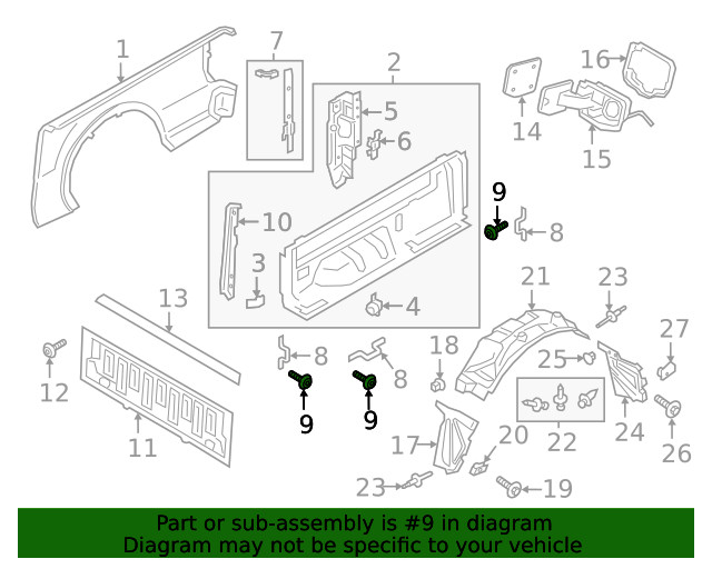 Genuine Ford Tie Down Hook Bolt W505594S450B