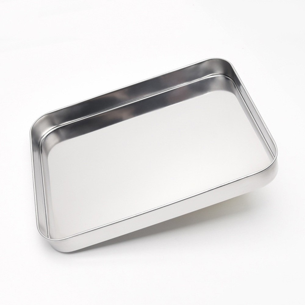 10 Inch Stainless Steel Rice Roll Pan Rectangular Steaming Tray