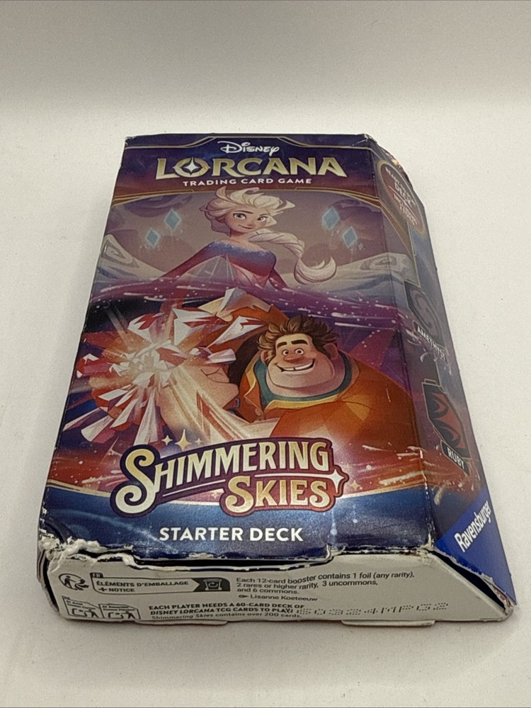 Disney Lorcana Shimmering Skies Starter Deck, Amethyst & Ruby New