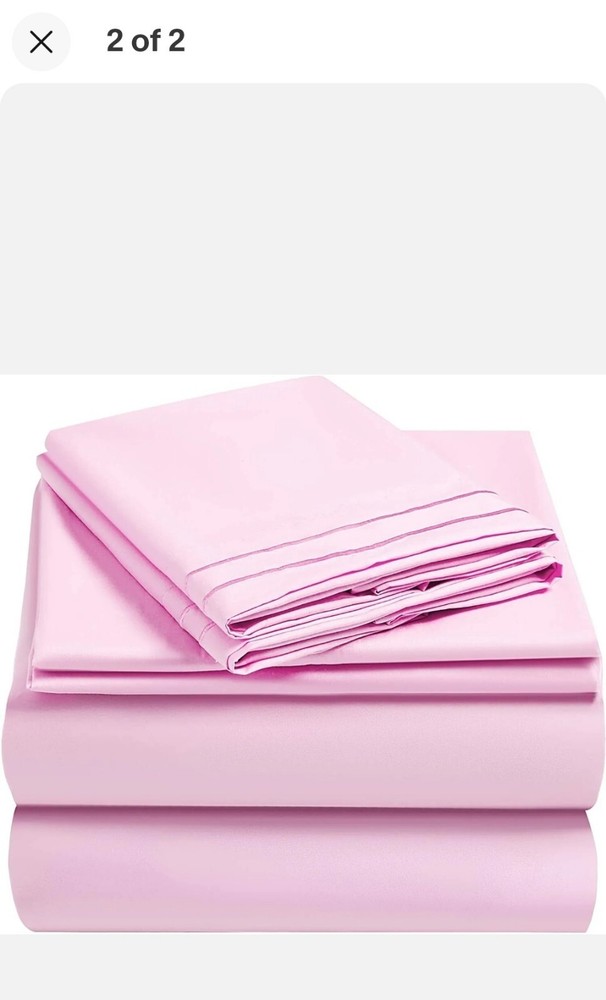 Titmay Twin Pink Sheet & Pillow Case set