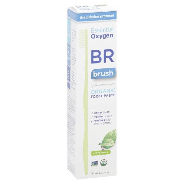 Essential Oxygen BR Organic Toothpaste Peppermint 4oz