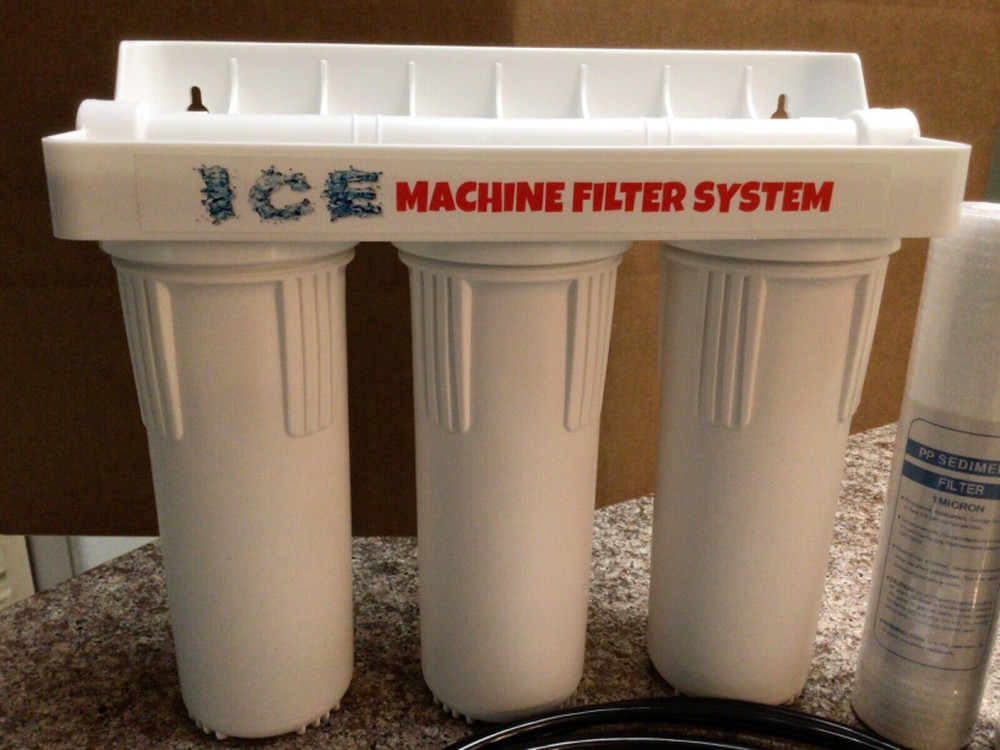 Ice Machine Water Filter Kit  Sediment, Carbon, & Resin 3/8 Waterline & Fittings