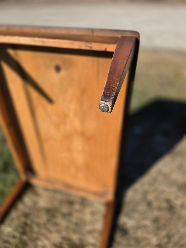 One Mid-century Mersman ( 1950s-1970s ) step-up side table solid wood.