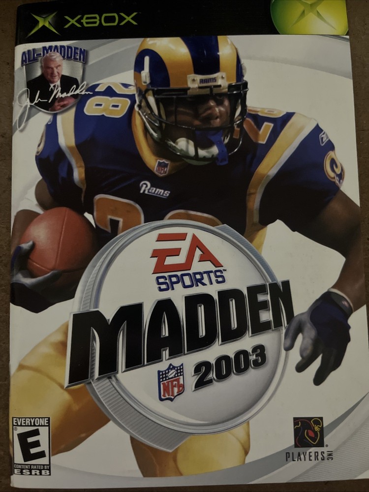 Madden NFL 2003 (Microsoft Xbox) French Instruction Manual Manuel D’utilisation