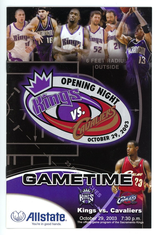 LeBron James Debut First Regular Season Game Played 1st Point Program 10/29/2003