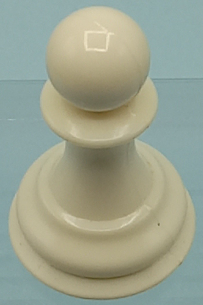 Weighted Plastic Chess Piece White Pawn 2.25" Replacement Green Felt Bottom