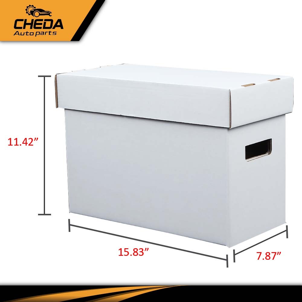 5 Pack Short Cardboard Comic Book Storage Box White - Holds 150-175 Comics