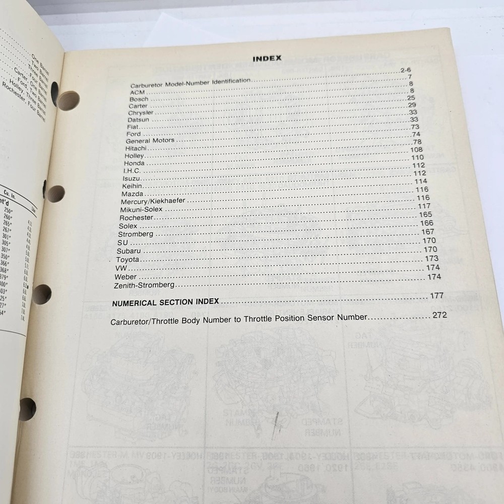 BWD Niehoff Carburetor components & unit parts guide