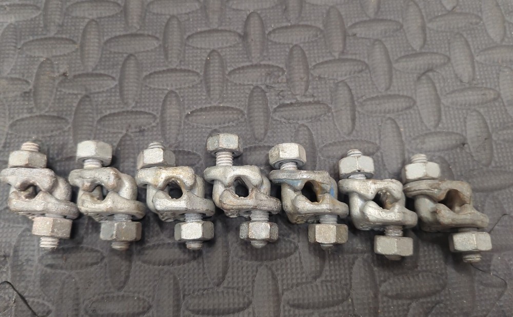 Hot Dip Galvanized Double Saddle Clips 5/16" Wire Rope Cable