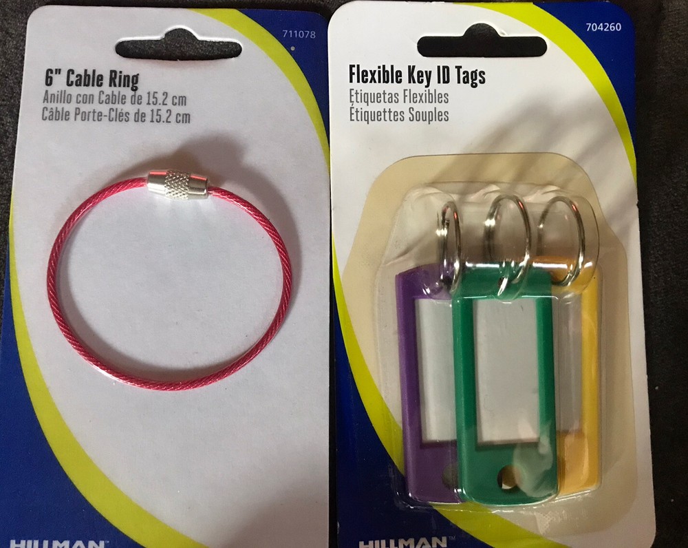 Flex Key Tags & 6” Cable Ring New in Package