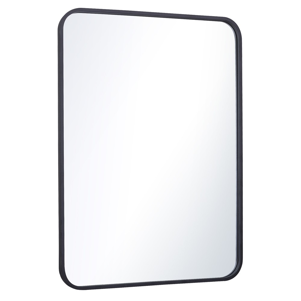 22" x 30" Black Wall Mirror for Bathroom Rectangular Vanity Mirror w/Metal Frame
