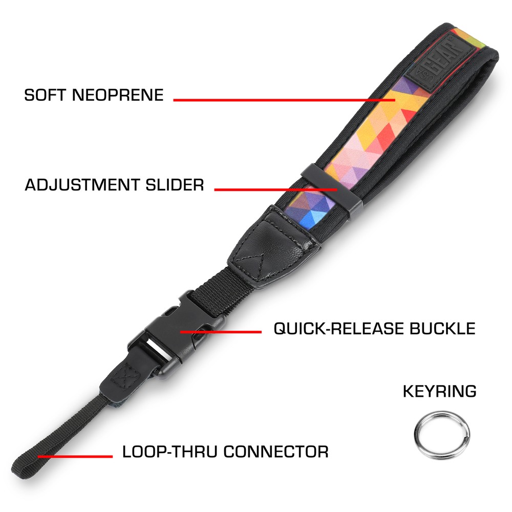 Digital Camera Wrist Strap w/ Padded Neoprene & Quick Release Buckle System
