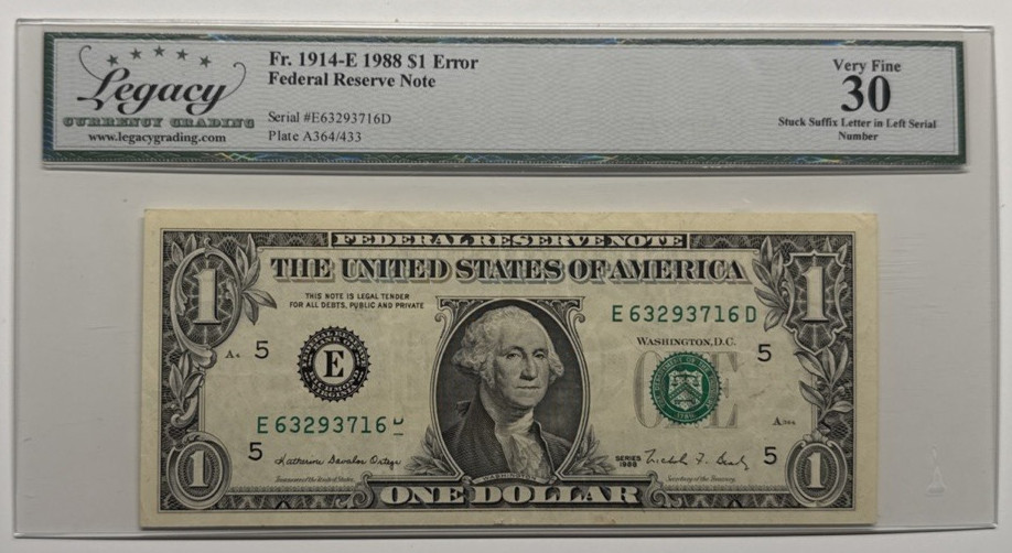 LEGACY30 STUCK DIGIT ERROR MAKING MISMATCHED SERIAL 3716D