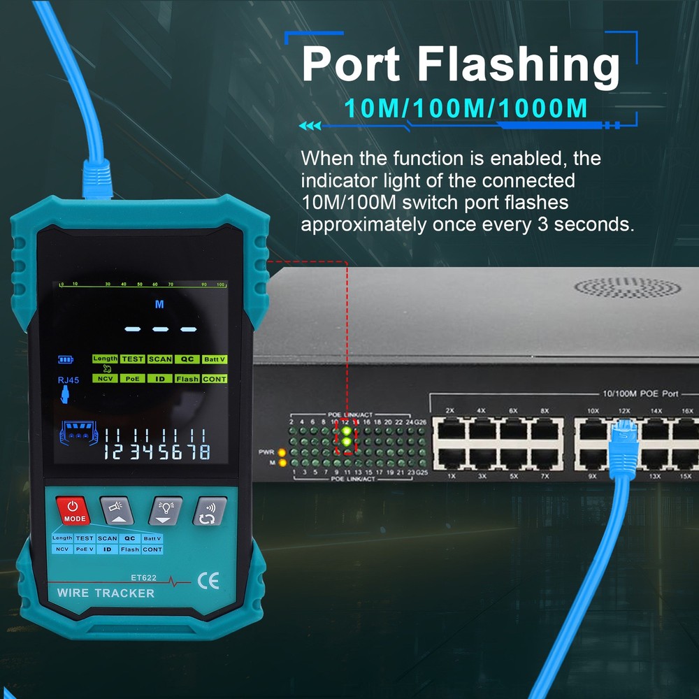 Advanced Network Cable Tester For Ethernet Maintenance