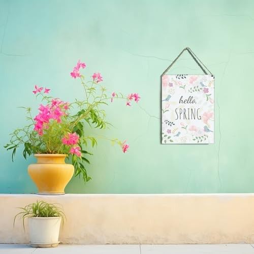 Hello Spring Sign Spring Decor Spring Decorations for Home Office Spring03