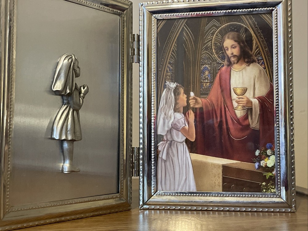 First Communion Girl Double Picture Frame