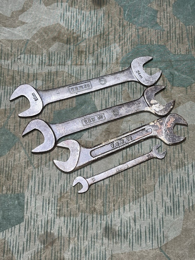 Original WW2 German Pioneer Tools Wrenches Marked VBW 39 Chrom-Vanadium