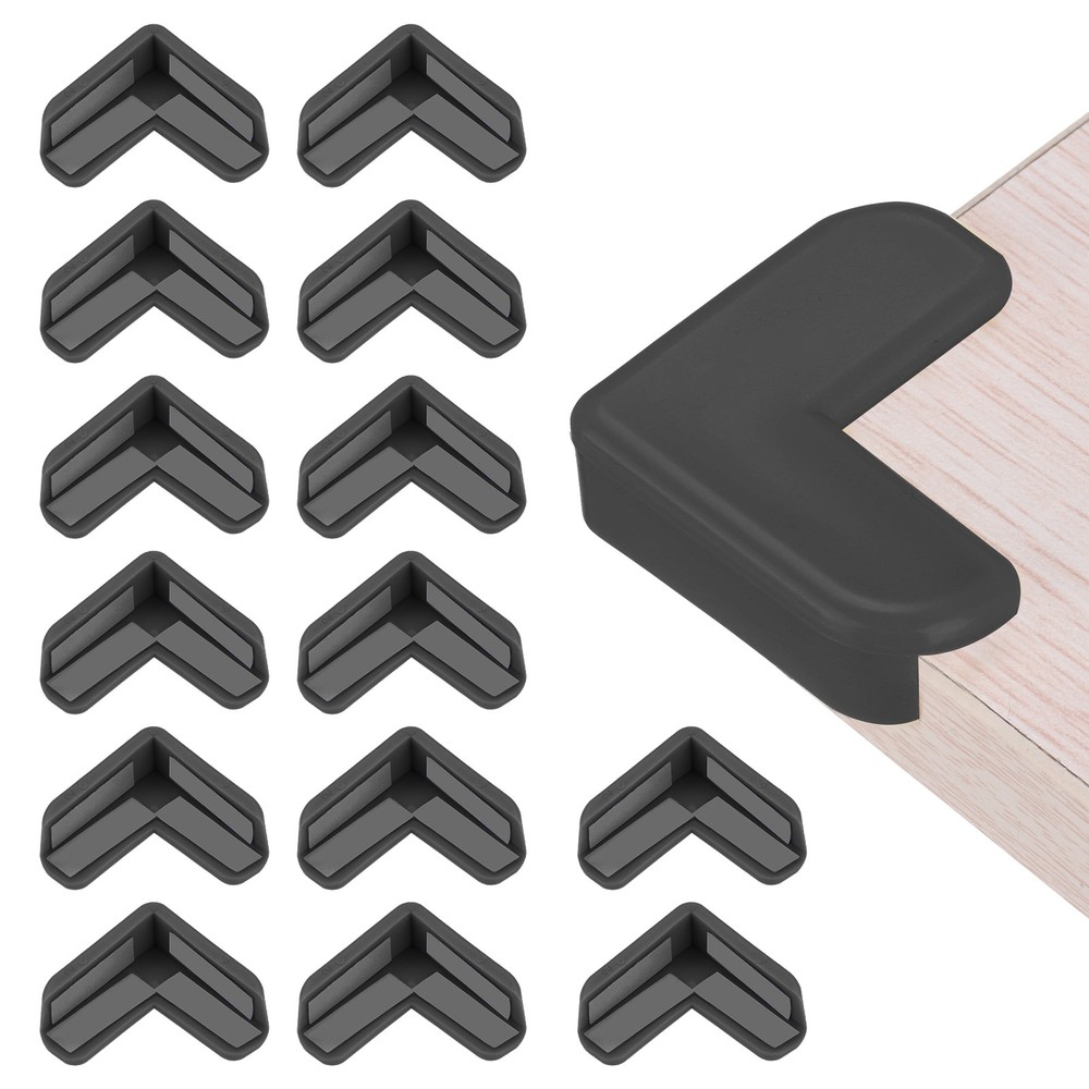 Corner Protectors 16Pcs Table Corner Protectors(L-shaped, Black)