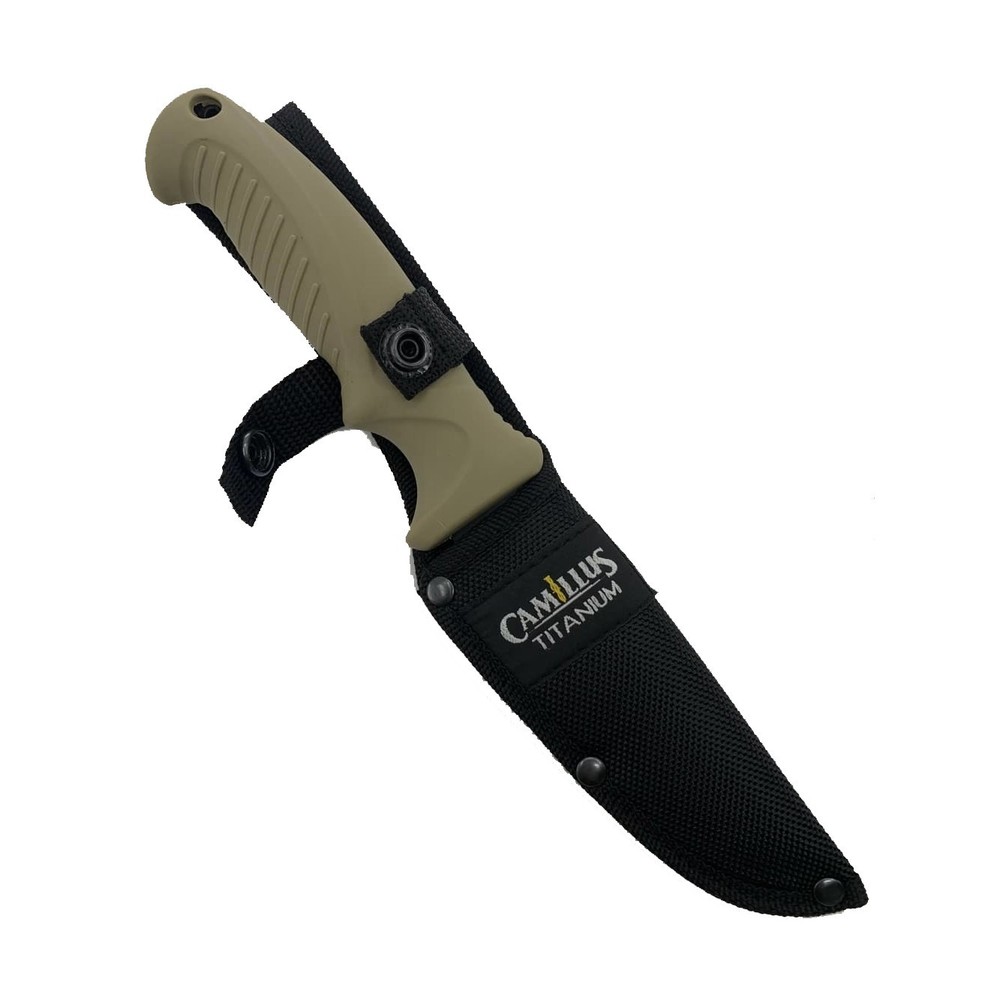 Camillus Gut Hook Hunter Fixed Blade Knife 4.25" Drop Point with Gut Hook