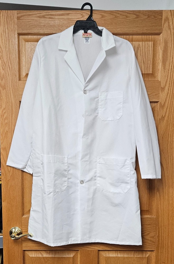 NEW Red Kap Lab Coat - White - SIZE 44 Regular