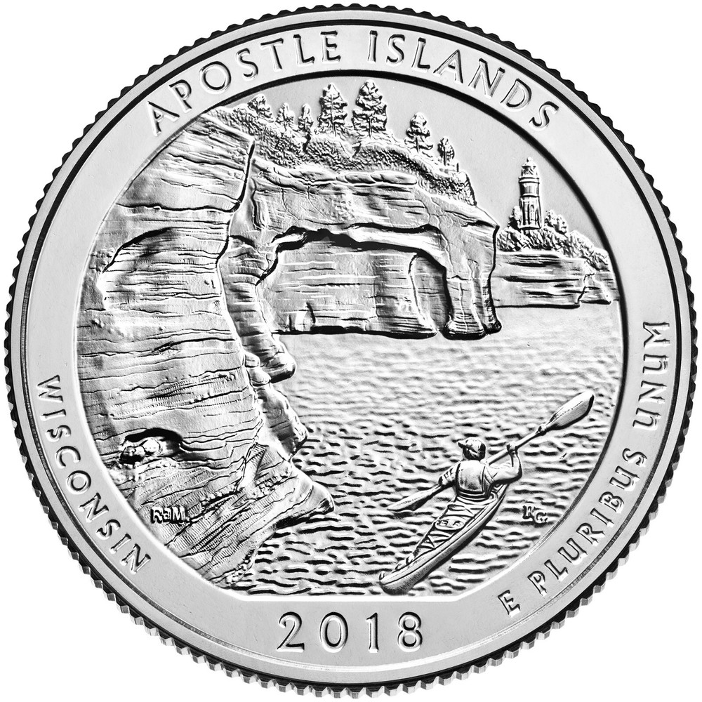 2018 S Apostle Islands NP Quarter.  Uncirculated From US Mint roll.