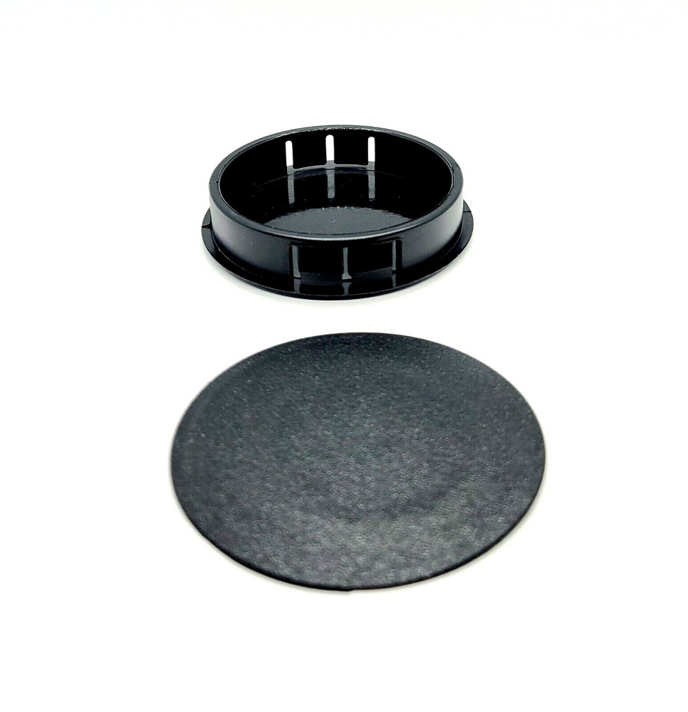 2" Nylon Locking Panel Hole Plugs Black Plastic Knockout Cover 2 1/8" OD Top