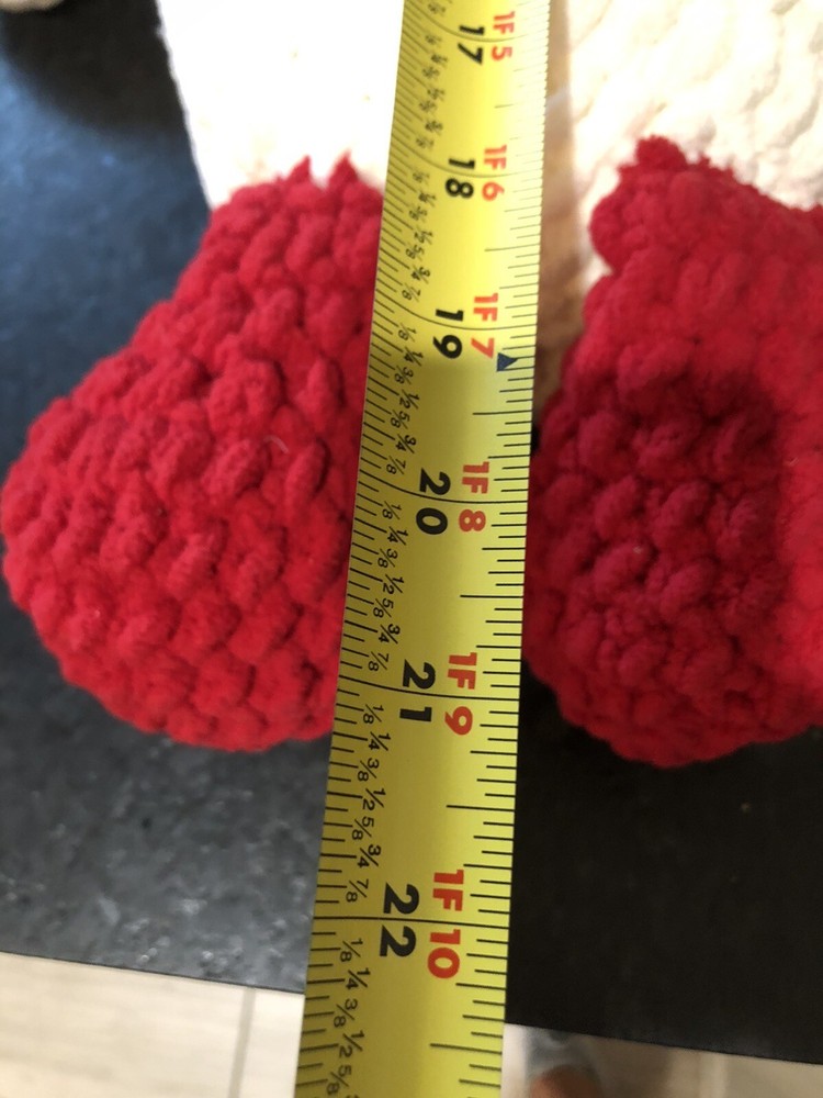 21" Handmade crochet snowman with removable scarf