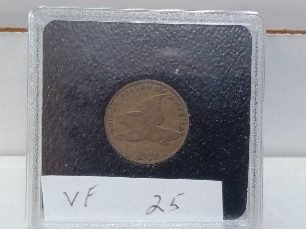 1858 1C Small Letters Flying Eagle Cent