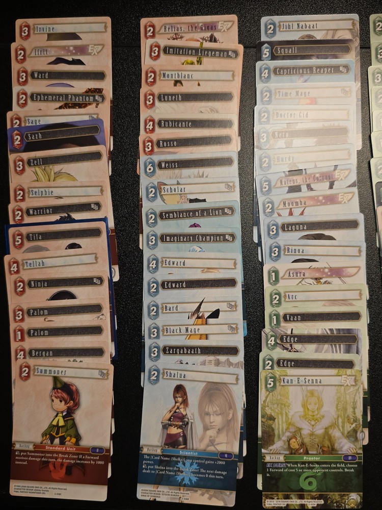 Final Fantasy TCG OPUS 2 Nearly Full Set (See Description)