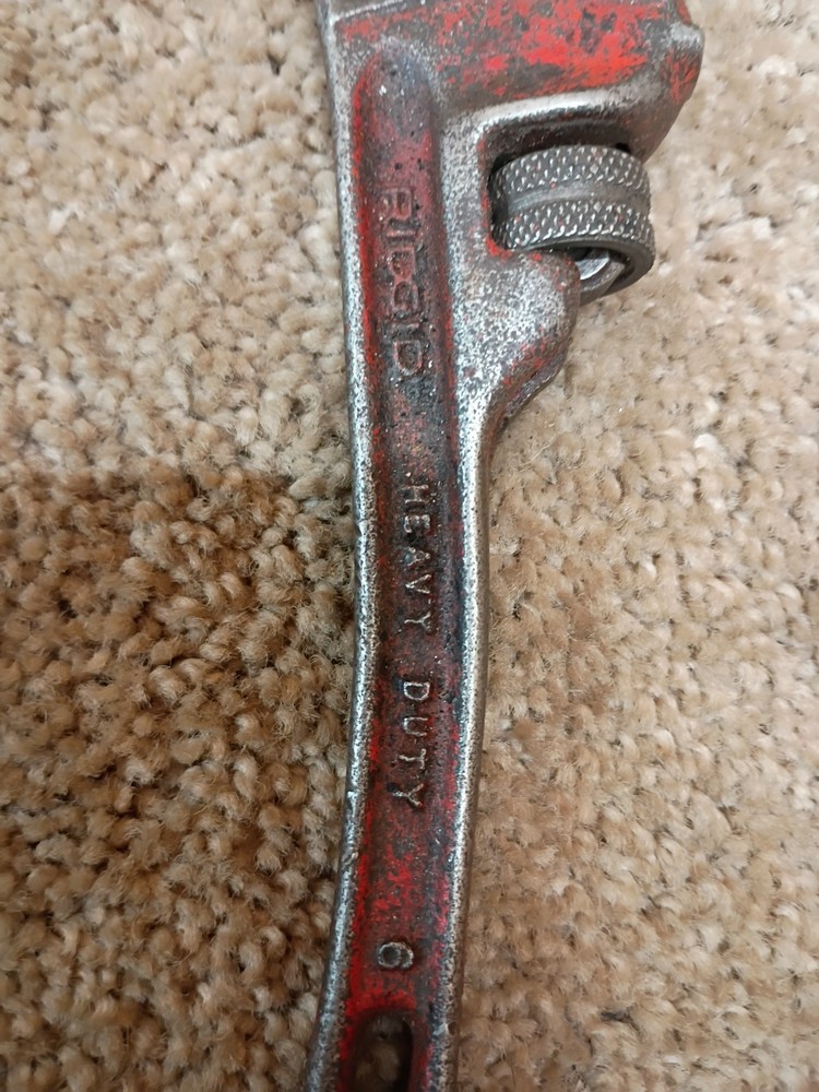 RIGID 6 Inch PIPE WRENCH. working condition