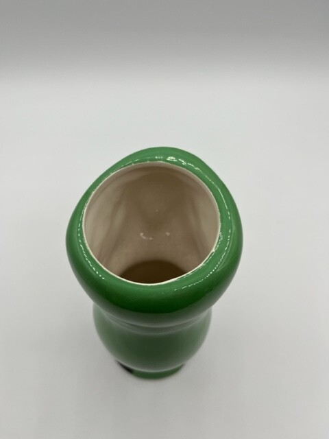 Green Parrot 7 3/4" Vase No Chips Or Cracks
