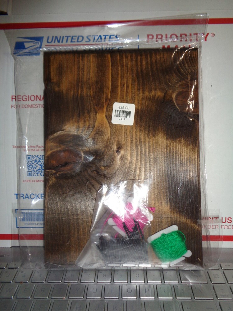 THE KNOTTY NAIL,STRING ART KIT ''TULIP & BLOOM" 8''X10'' BOARD