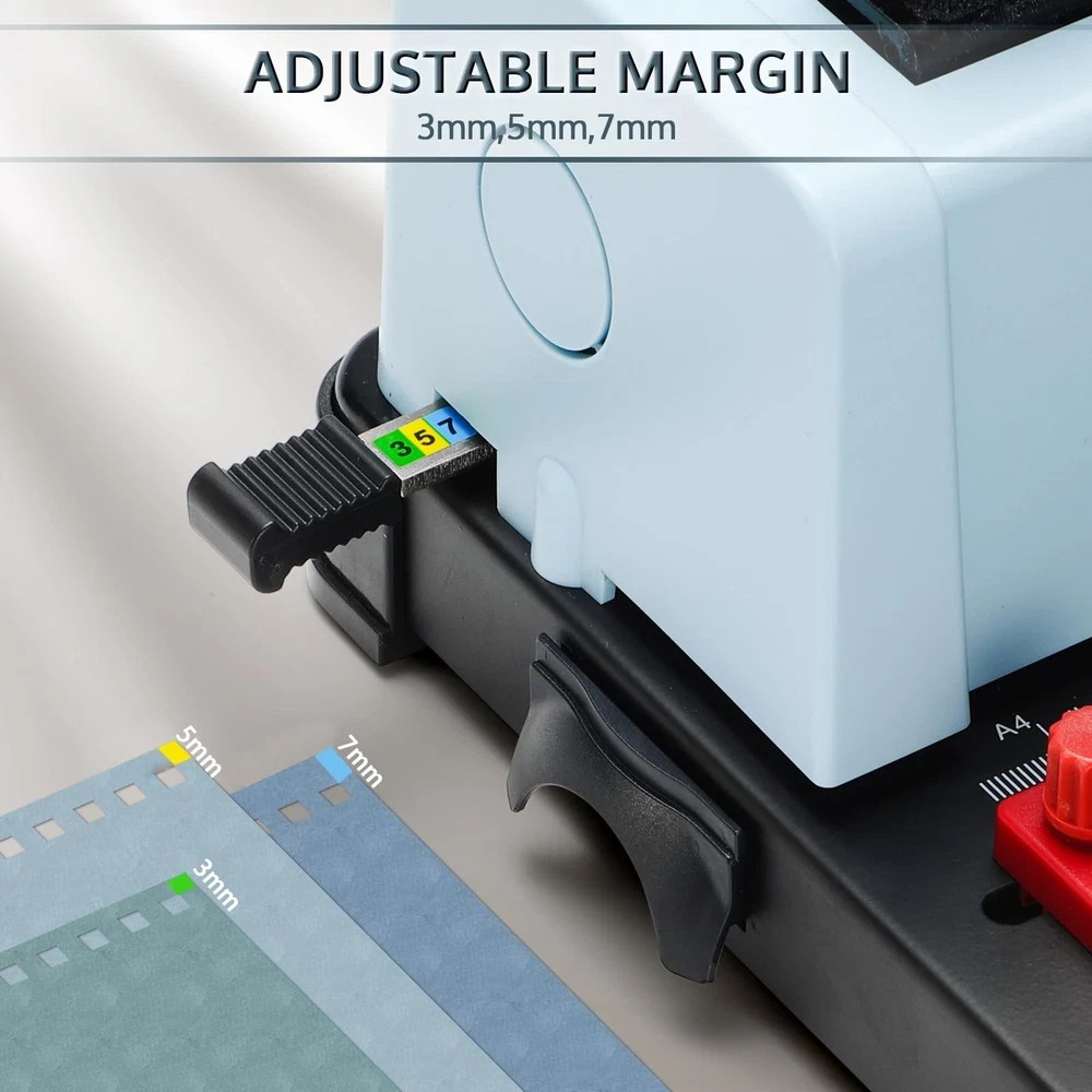 Wire Binding Machine, Punch 12 Sheets, 34 - Square Punch Holes, Bind 120 Shee...