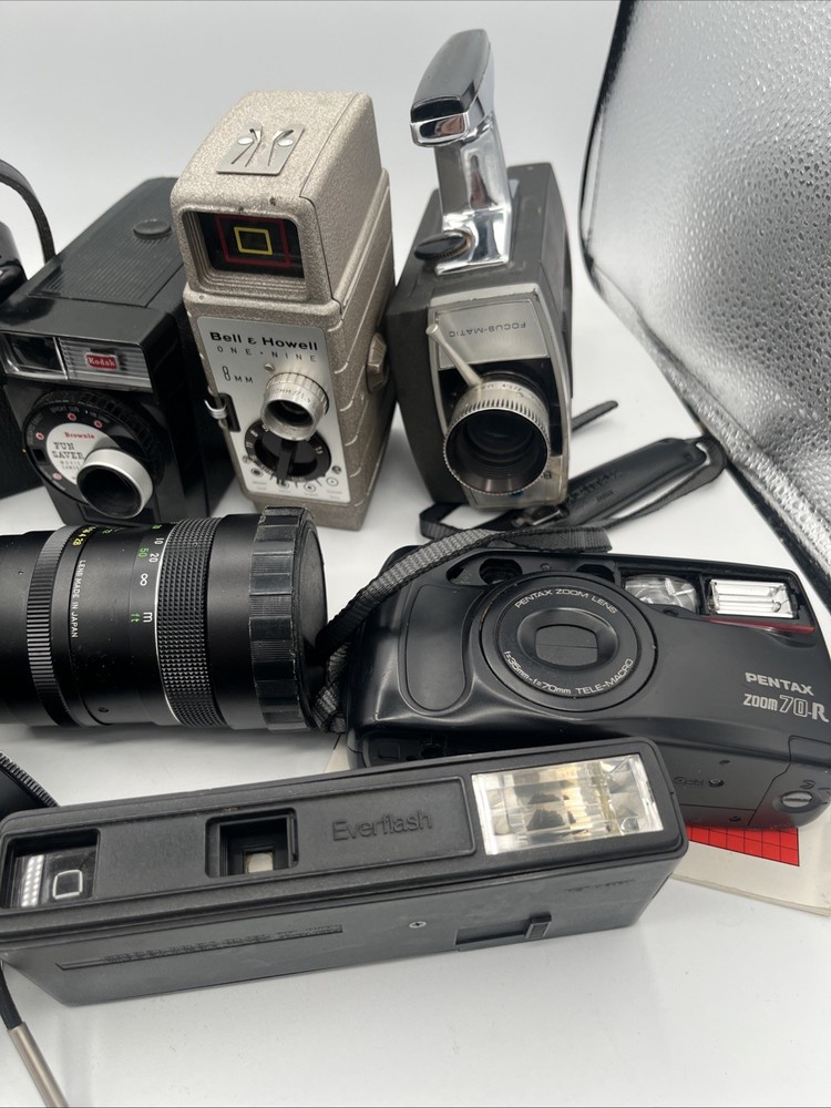 Camera & Lens Lot Untested Vintage AS IS
