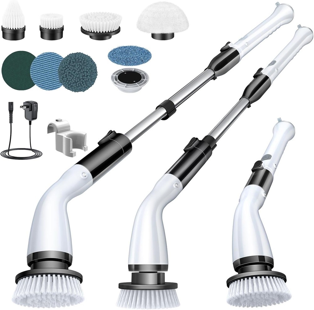 Electric Spin Scrubber, Cordless Cleaning Brush Scrubber with 7 Replaceable B...