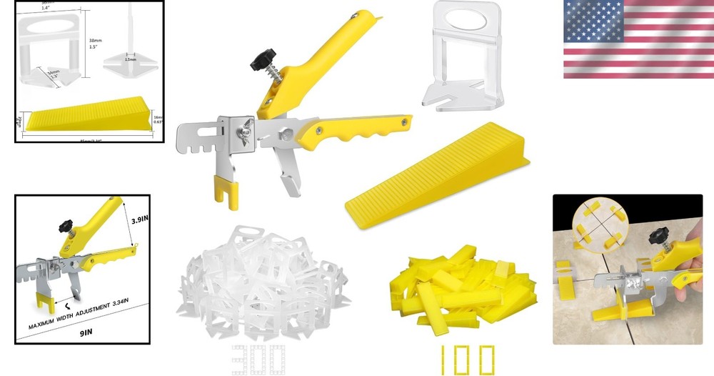 Tile Leveling System Set: 400-Piece Kit with Tile Spacers & Durable Plier Tool