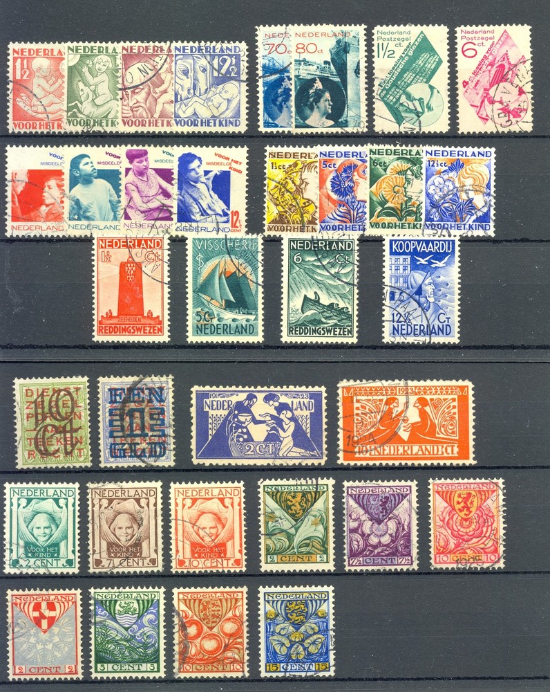 NETHERLANDS 1923/33 - 34 ST. CV € 297- USED VF