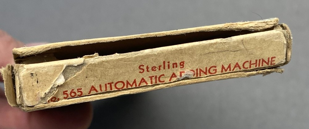 Vintage STERLING Automatic Adding Machine W Box Math Tool No Stylus