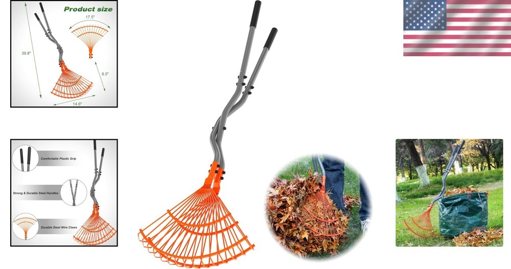 Multi-Purpose Leaf Grabber Rake - Lightweight & Durable for Effortless Gardening